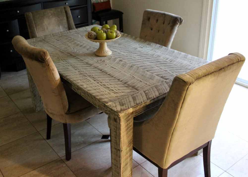 Reclaimed Barnwood Farmhouse Solid Top Dining Table from